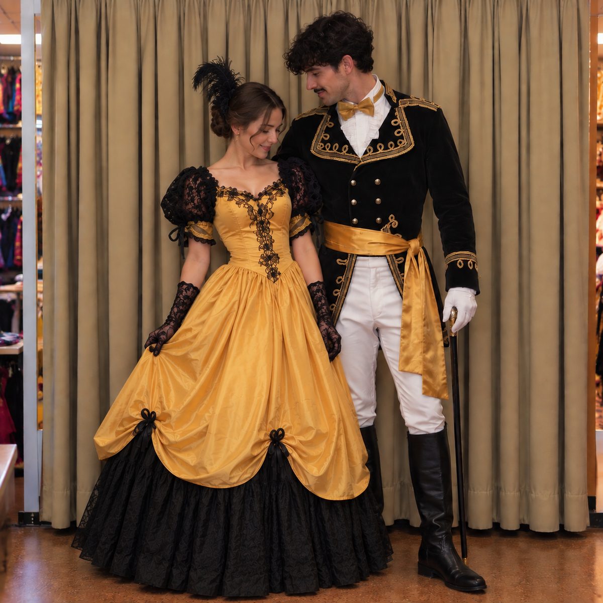 Pareja Victoriana Dorado